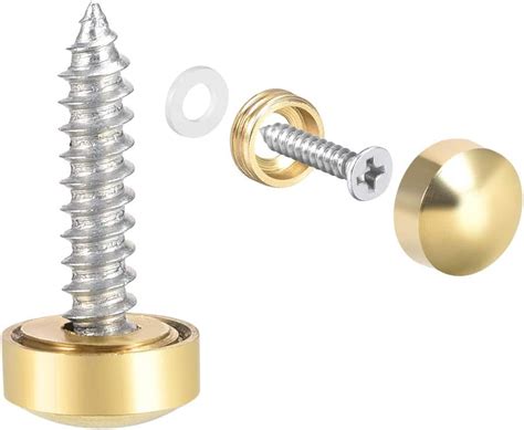 Uxcell Mirror Screws Decorative Caps Cover Nails Polished