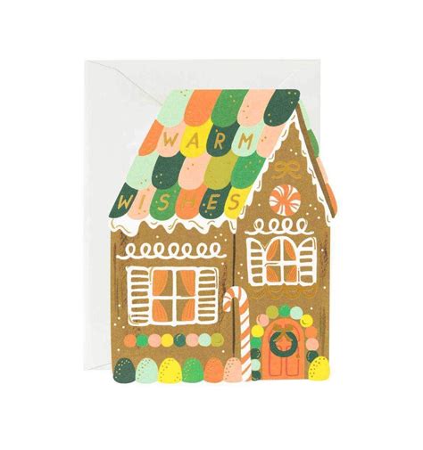 Gingerbread House Christmas Card Greeting Card Shops Gingerbread