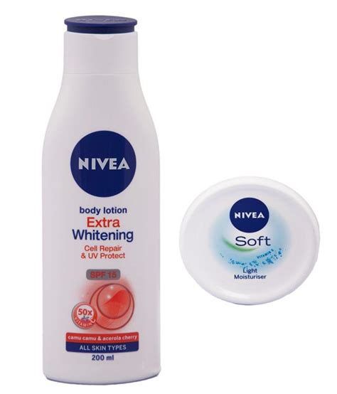 Nivea Extra Whitening Lotion Spf 15 200 Ml Nivea Soft Cream 25 Ml