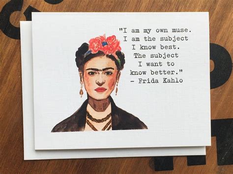 Frida Kahlo Quote Note Card Etsy Frida Kahlo Quotes Note Cards