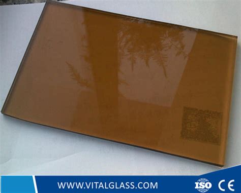 Golden Bronze Colored Float Toughened Reflective Glass Tinted Glass Stained Glass China Golden