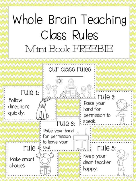 Classroom Rules Poster Set Whole Brain Teaching Edita