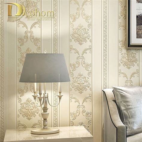 Us 319 Modern Luxury Homes Decor European Striped Damask Wallpaper For