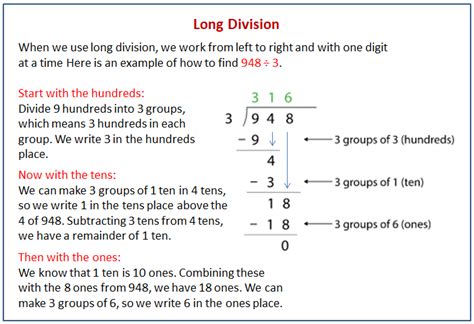 Homework Help Long Division Performing Long Division With Large Numbers