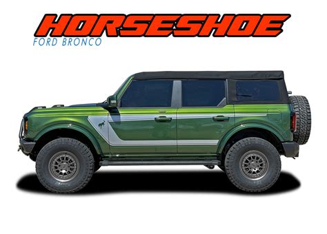 Horseshoe Ford Bronco Door Stripes Ford Bronco Decals Bronco Graphics