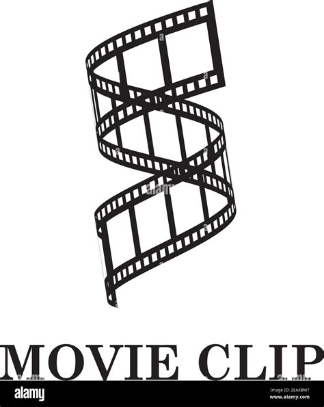 Movie Clip Logo Icon Vector Illustration Template Stock Vector Image