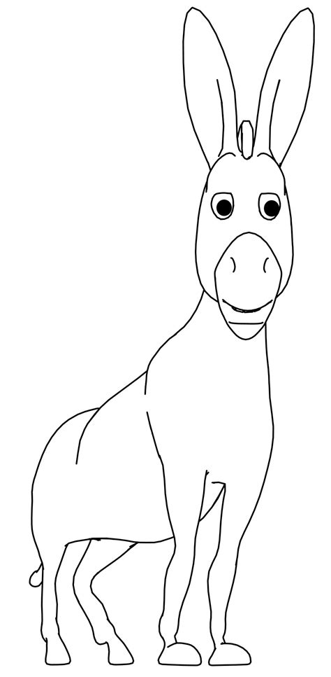 Donkey Head Coloring Pages