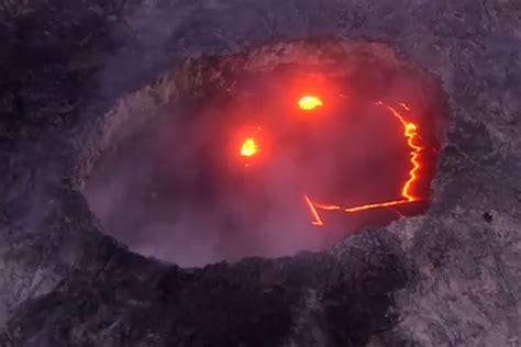 lava yang tersenyum di kawah pu u o o gunung kilauea hawaii waswasan wawasan dunia yang