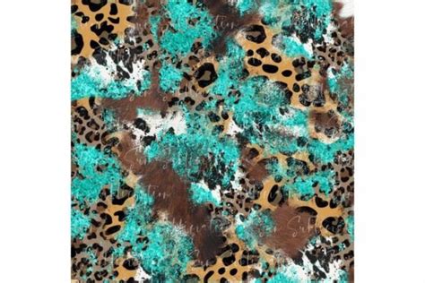 Leopard Glitter Turquoise Background Graphic By Sun Sublimation · Creative Fabrica