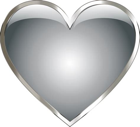 Grey Heart Png Like Grey Click X Comments Silueta Cor