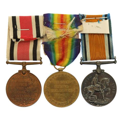 Ww1 British War Medal Victory Medal And George V Special Constabulary