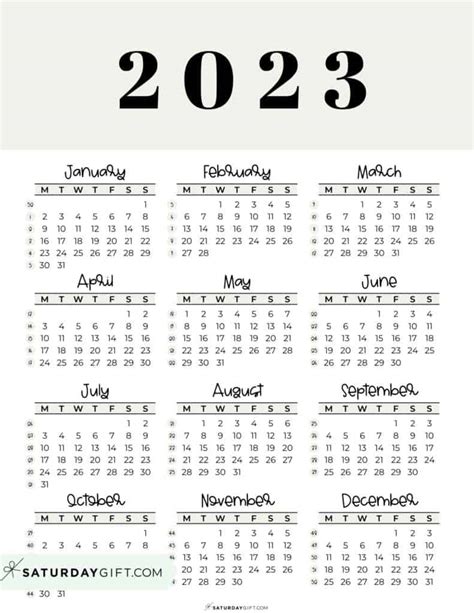 Free 2023 Calendar Template