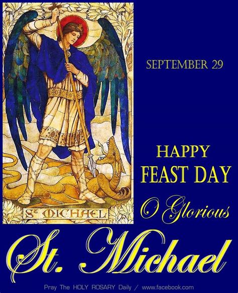 St Michael Feast Day Happy Feast Day Holy Rosary Prayer For You