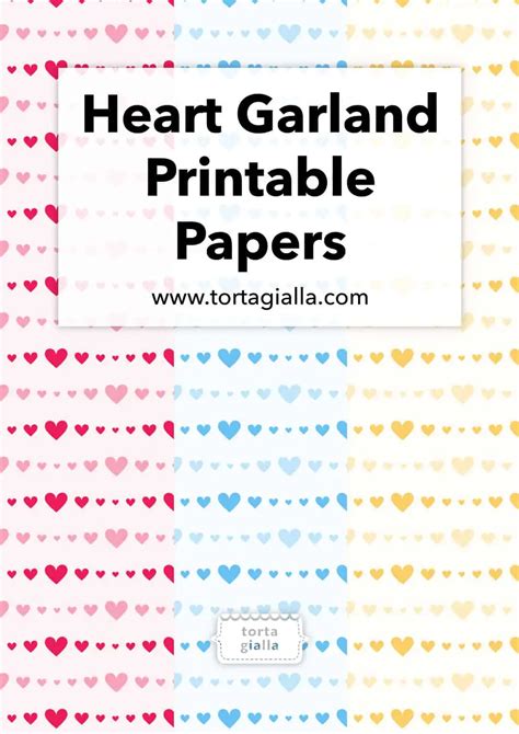 Heart Garland Printable Papers Tortagialla