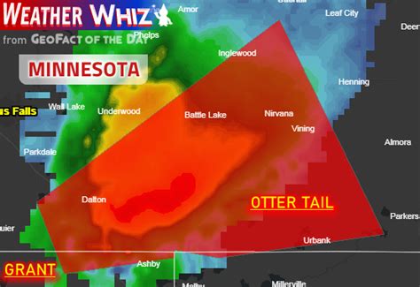 Geofact Of The Day 782020 Otter Tail County Mn Tornado Warning