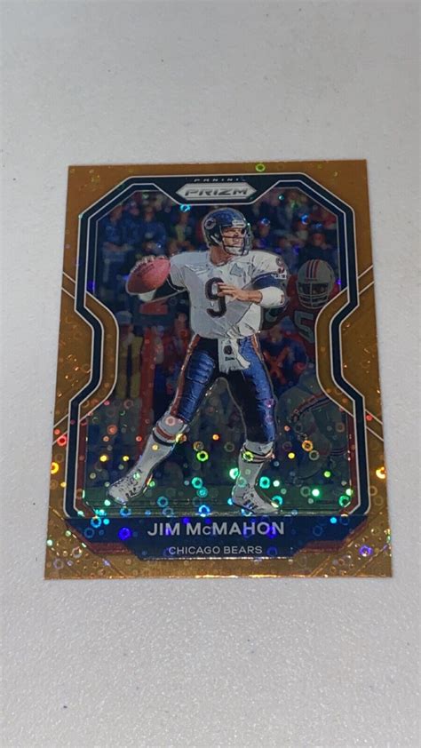 Panini Prizm Football Orange Disco Prizm Jim Mcmahon Hof