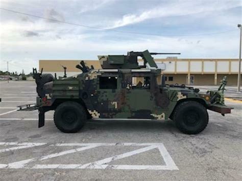 Hummer H1 Humvee Armored Slant Back With Gun Turret For Sale