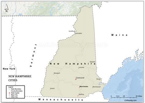 Map Of Cities In New Hampshire List Of New Hampshire Cities By