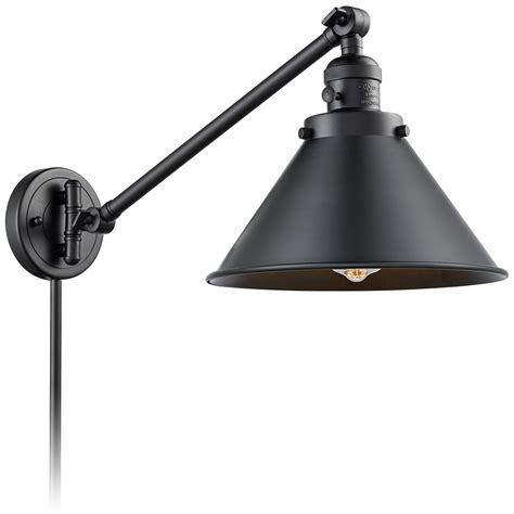 Briarcliff Matte Black Swing Arm Wall Lamp 71r47 Lamps Plus