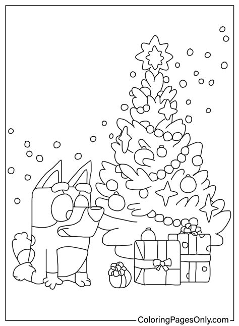 Mery Christmas Bluey Coloring Pages Free Printable Coloring Pages