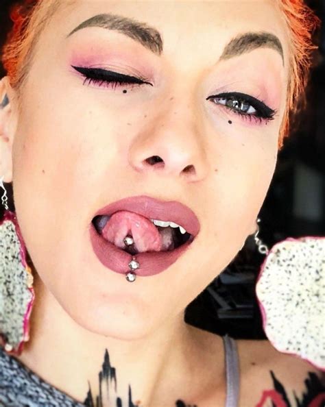 Lena Scissorhands Metal Girl Lip Piercing Alternative Girls