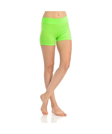 anza womens activewear dance booty shorts gym workout yoga shorts lime c212fa4ul4v