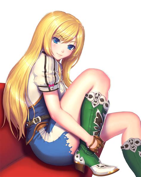 Long Hair Blonde Blue Eyes Legs Anime Anime Girls 1200x1500
