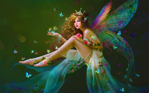 Download Mythical Creature Green Fairy Wallpaper