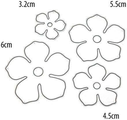 Metallic green with white background. Generic 4Pcs Metal Flower Carbon Steel Template Embossing ...