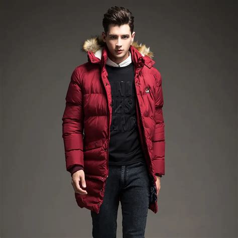 winter brand 2017 new men down jacket coats long coats dress jackets western style overcoats