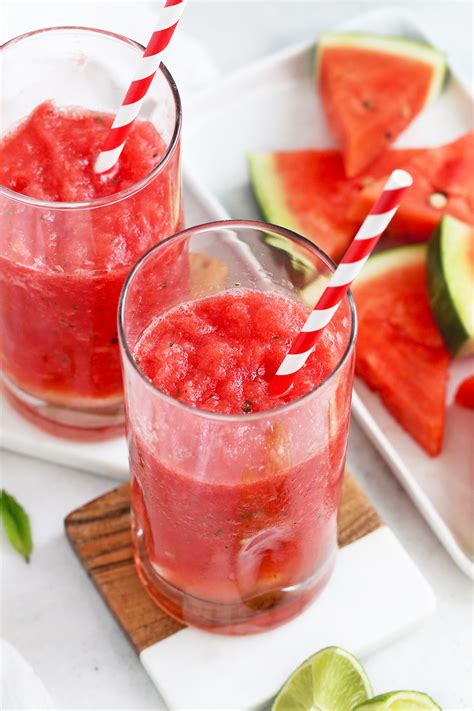 The Best Watermelon Slushie Paleo Vegan One Lovely Life