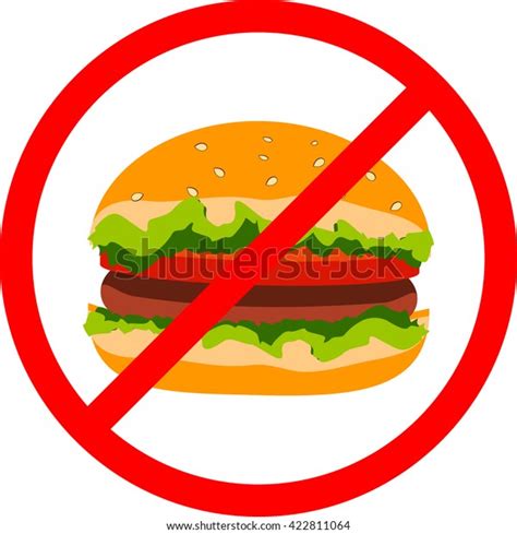 Fast Food Danger Label Vector Illustration Stock Vector Royalty Free
