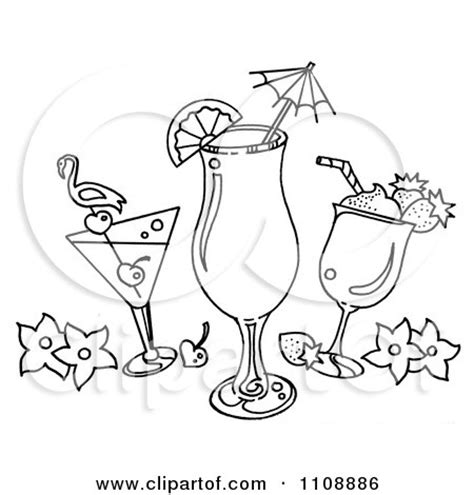 You can use these parrot clip arts for your website, blog, or share them on social networks. Clipart Black And White Tropical Cocktail Beverages ...
