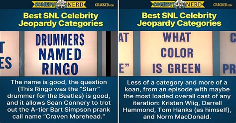 The Best SNL Celebrity Jeopardy Categories Cracked Com