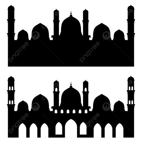 Material Silhouette Png Free Silhouette Mosque Vector Material