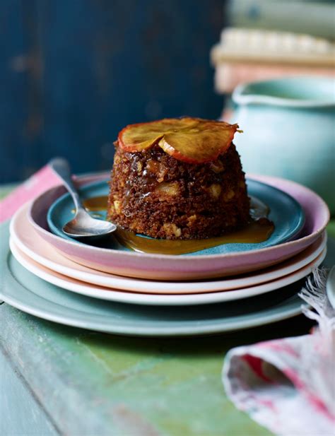 gingerbread apple and almond steamed puddings recipe sainsbury`s magazine
