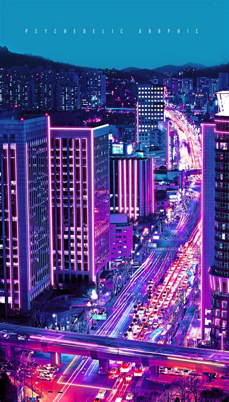 Neon City On Behance Vaporwave Wallpaper City Wallpaper Dark Purple