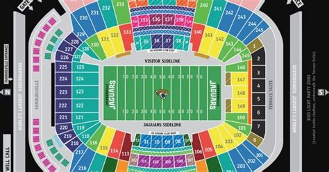 Jacksonville Jaguars Football Stadium Seating Chart Stadium Seating Chart