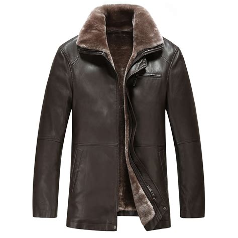 10012 Winter Fur Coat Leather Jacket Male Sheep Skin Leather Winter