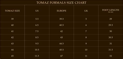 Sign up for our newsletter Size Guide - Tomaz Shoes