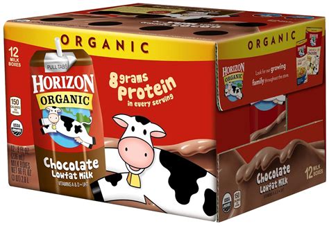 Horizon Organic Low Fat Milk Chocolate 8 Ounce Aseptic Cartons Pack