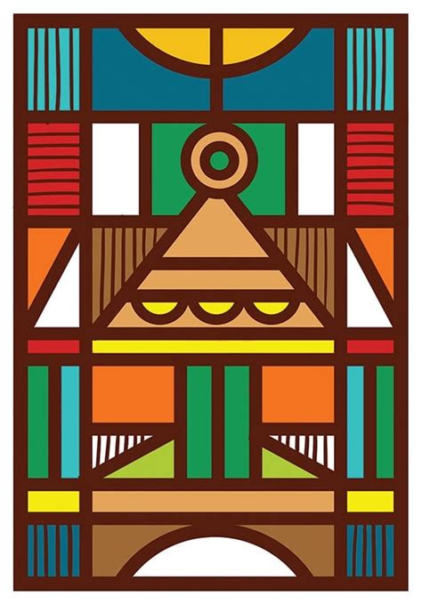 Baba Tjeko Colourful Geometric Illustrations Preserving Basotho Litema