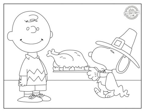 Festive Charlie Brown Thanksgiving Coloring Pages | Kids Activities Blog