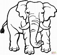 Elephant coloring page | Free Printable Coloring Pages
