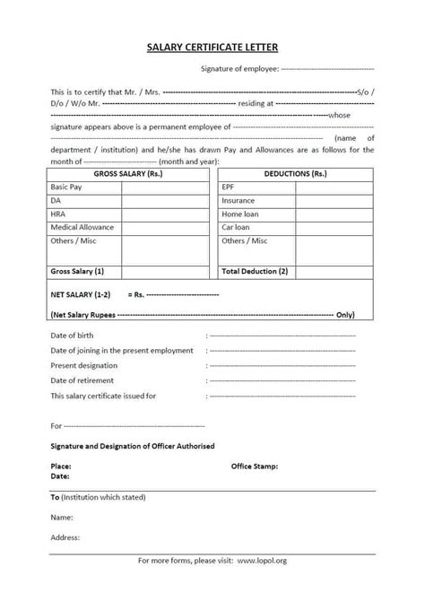 Documents required for income certificate. 11+ Free Salary Certificate Templates - Word Excel Templates