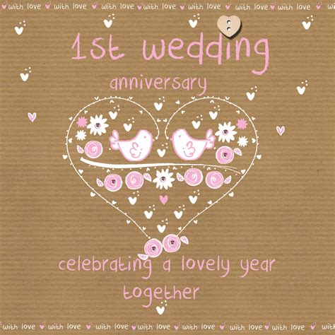 First Wedding Anniversary Card Karenza Paperie