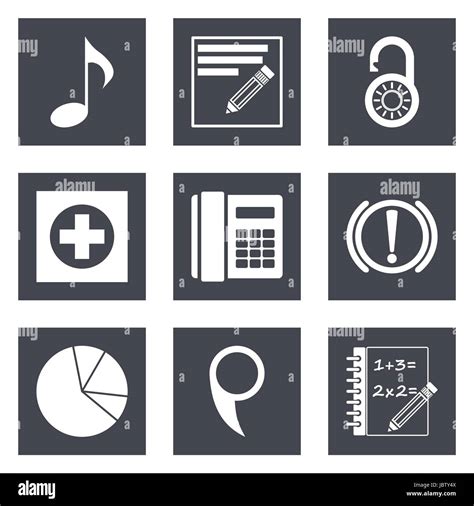 Icons For Web Design And Mobile Applications Set 36 Vector