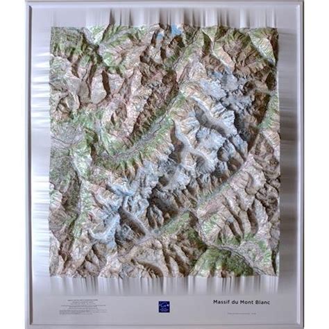 Massif Mont Blanc Relief Map Ignr60053 Ign 9782758519942 Abebooks