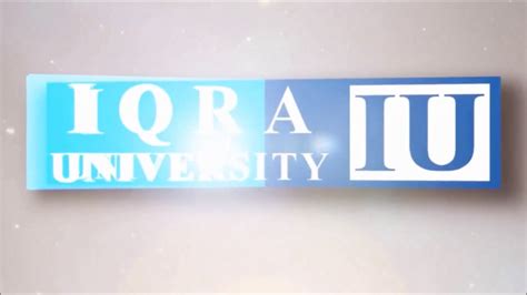 Iqra University Logo Animation Youtube