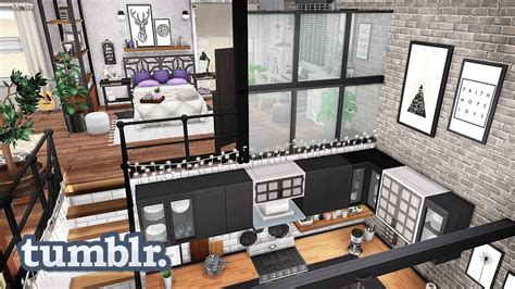 Industrial Tumblr Loft 🌆 The Sims 4 Speed Build No Cc Youtube